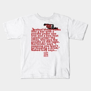 The poodle and the salami Kids T-Shirt